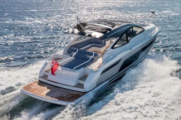 Slide: The Image of Manufacturer Provided Image: 2026 Fairline Targa 50 Edition yacht cruising on open water, showcasing sleek design and luxury. - 3
