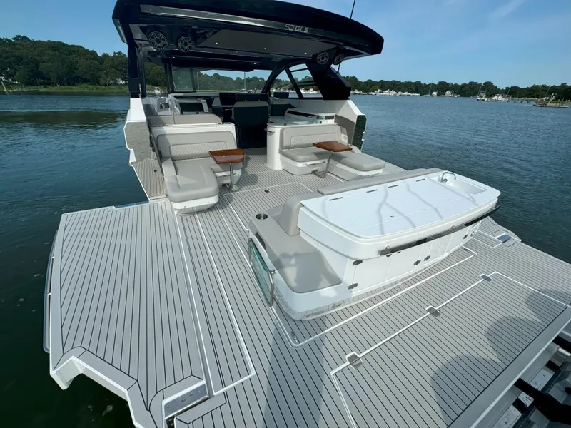 Slide: The Image of Luxury yacht Cruisers Yachts 50 GLS 2025 on calm waters. - 36