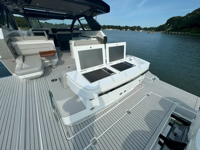 Slide: The Image of Luxury yacht Cruisers Yachts 50 GLS 2025 on calm waters. - 37