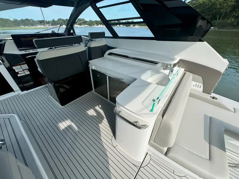 Slide: The Image of Interior of 2025 Cruisers Yachts 50 GLS with modern amenities. - 49