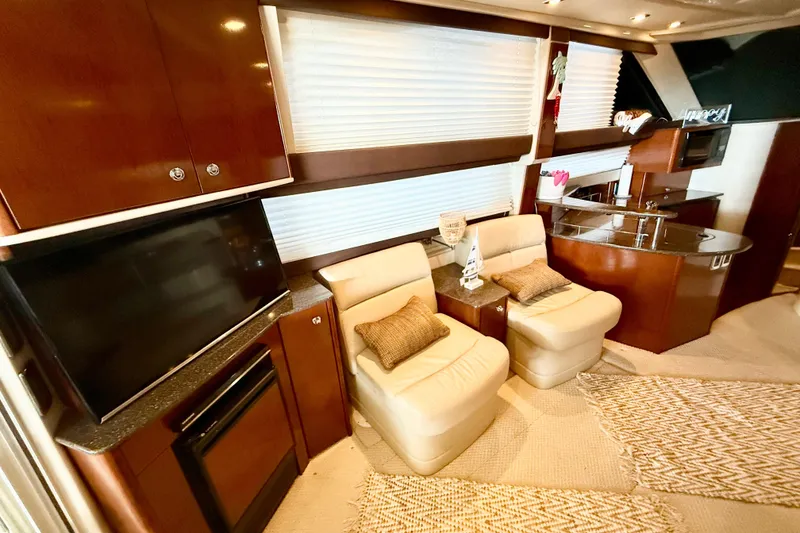 Slide: The Image of Luxurious interior of 2011 Meridian 391 Sedan yacht with plush seating and modern amenities. - 37