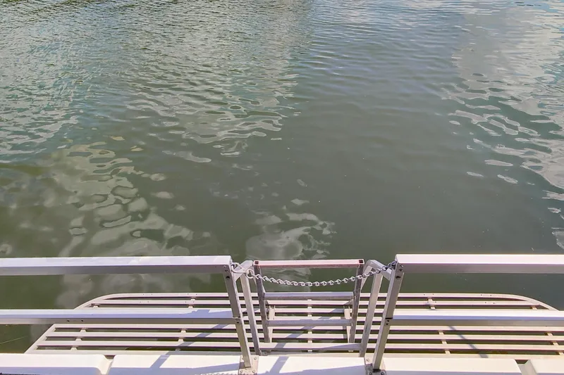 Slide: The Image of Boat deck overlooking calm water, Gibson 50 Standard, 1988 model. - 15