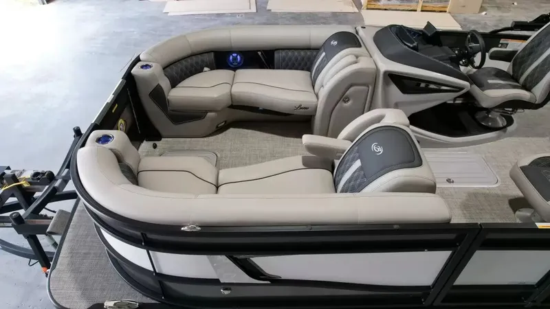 Slide: The Image of Interior of 2026 Barletta Lusso L23UC with luxurious seating. - 27