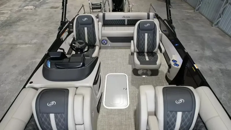 Slide: The Image of 2026 Barletta Lusso L23UC interior with luxurious seating. - 30
