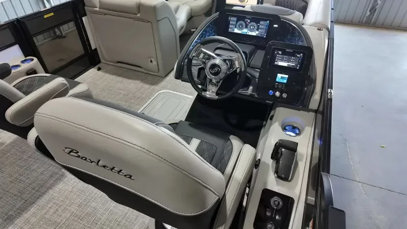 Slide: The Image of Interior view of 2026 Barletta Lusso L23UC boat with modern cockpit. - 43