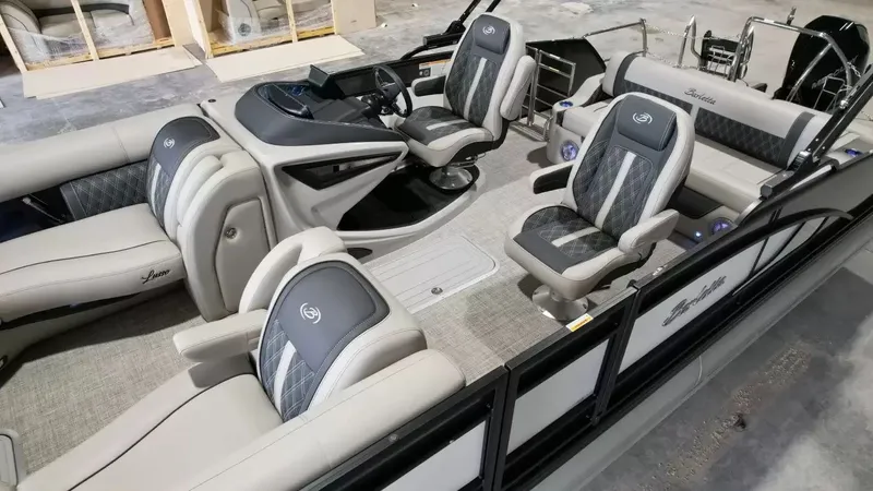 Slide: The Image of Interior of 2026 Barletta Lusso L23UC with luxurious seating. - 46