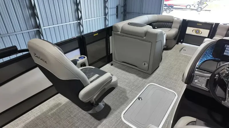 Slide: The Image of Interior of 2026 Barletta Lusso L23UC with luxurious seating. - 47