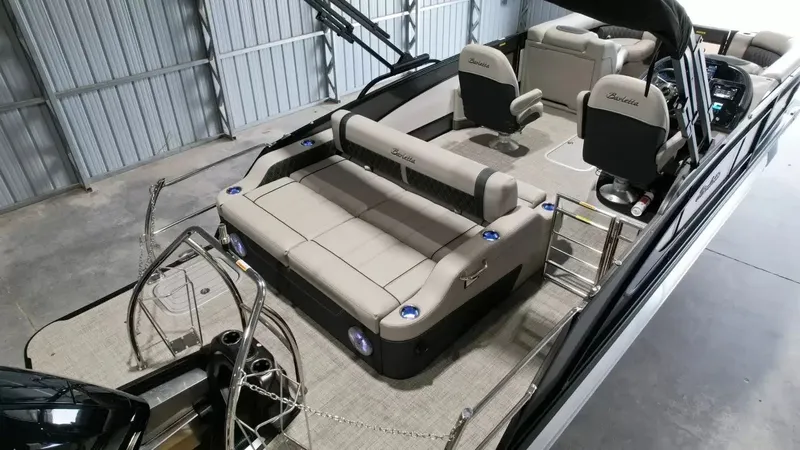 Slide: The Image of Interior view of 2026 Barletta Lusso L23UC pontoon boat. - 49