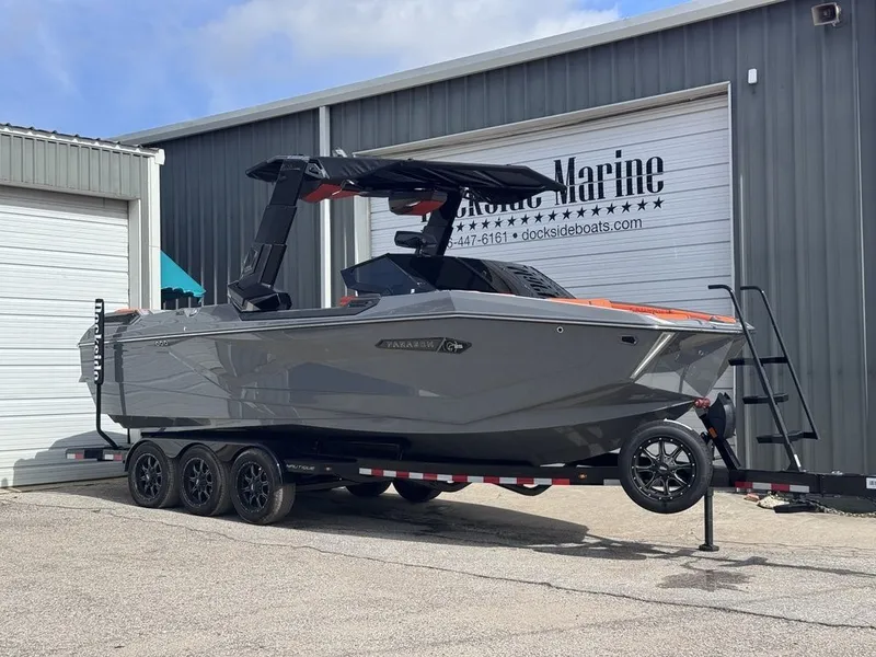 Slide: The Image of 2026 Nautique Super Air Nautique G25 Paragon on trailer at Dockside Marine. - 3