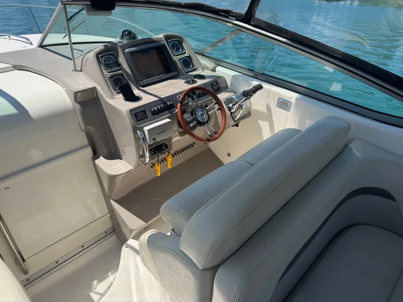 Slide: The Image of Interior of 2011 Chaparral 290 Signature with helm console. - 6