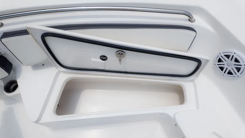 Slide: The Image of Storage compartment in 2025 Tidewater 198 CC Adventure boat. - 12