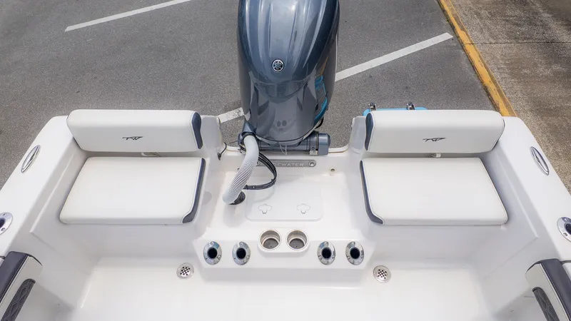 Slide: The Image of Rear view of 2025 Tidewater 198 CC Adventure boat. - 5