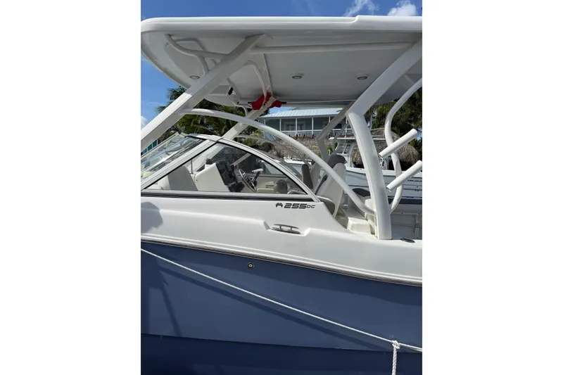 Slide: The Image of 2023 World Cat 255 DC boat with sleek design and sturdy structure. - 3