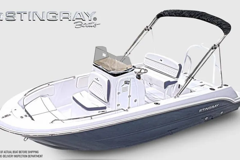 Slide: The Image of 2026 Stingray 173 CC boat with sleek design and modern features. - 2