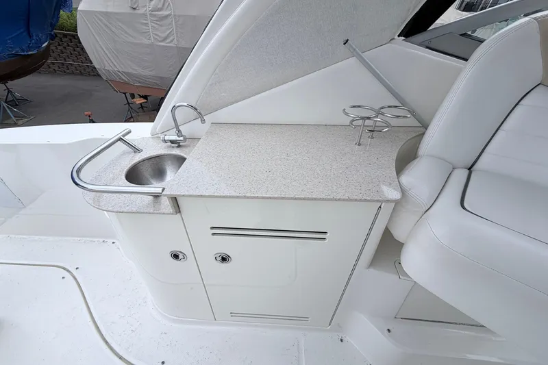 Slide: The Image of 2008 Sea Ray Sundancer 330 boat interior with sink and countertop. - 6