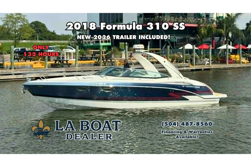 The Image of 2018 Formula 310 Sun Sport boat on water, new trailer included, only 132 hours. - 0