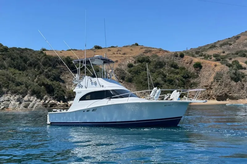 The Image of 1998 Luhrs Tournament 320 Convertible yacht on scenic coastal waters. - 0