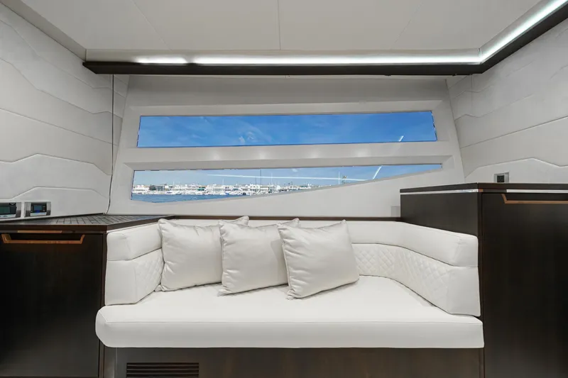 Slide: The Image of Interior of 2016 Galeon 640 Fly yacht with modern design. - 49