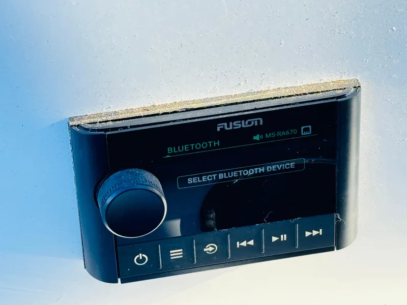 Slide: The Image of 2023 Cobalt R8 Fusion Bluetooth audio system with control panel. - 40