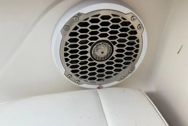 Slide: The Image of Speaker on 2017 Searay SPX210 boat with hexagonal grille design. - 38