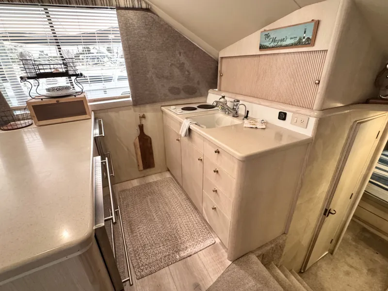 Slide: The Image of Interior view of Ocean Yachts 42 SS kitchen, 1995 model. - 22