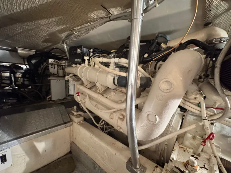 Slide: The Image of Engine room of a 1995 Ocean Yachts 42 SS. - 36