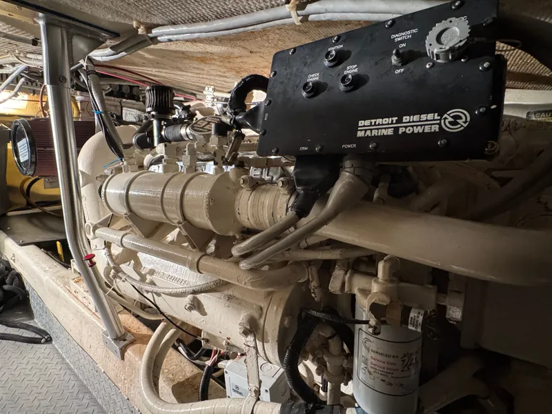 Slide: The Image of Detroit Diesel engine in 1995 Ocean Yachts 42 SS. - 42