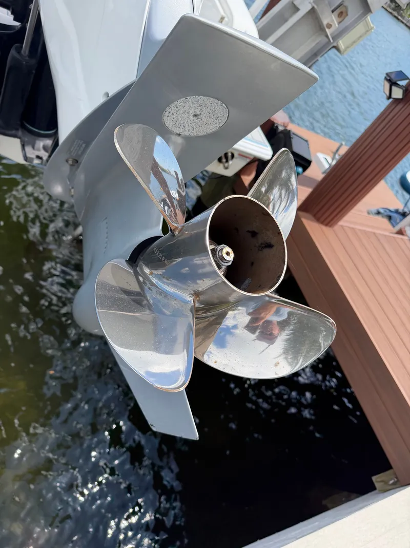 Slide: The Image of Boat propeller of 2019 Concept 27 at dock. - 3