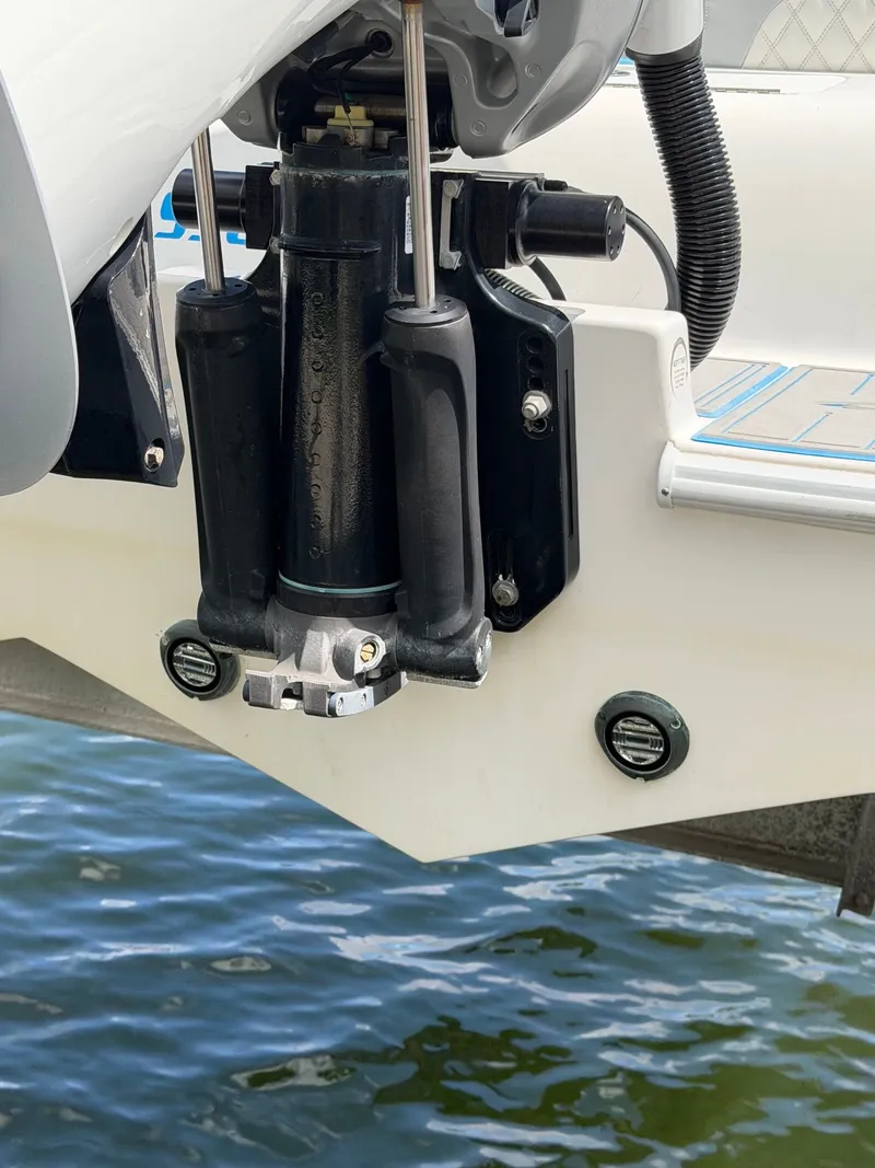 Slide: The Image of Close-up of boat stern with motor mount, Concept 27, year 2019. - 4