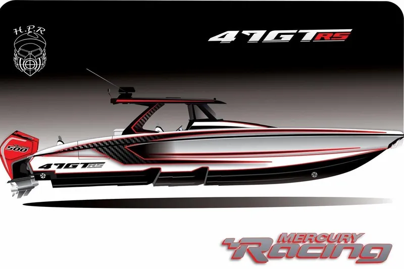 Slide: The Image of R-Sport Powerboats 47GT RS 2027 with Mercury Racing engine. - 4