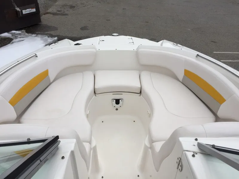 Slide: The Image of Interior of 2009 Chaparral Sunesta 244 Xtreme with white seating. - 3