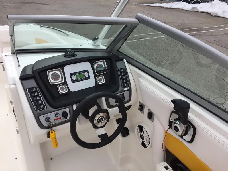 Slide: The Image of Interior view of 2009 Chaparral Sunesta 244 Xtreme boat cockpit. - 4