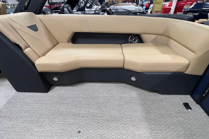 Slide: The Image of Luxurious beige seating in 2026 Evotti 525QL boat interior, showcasing modern design and comfort. - 9