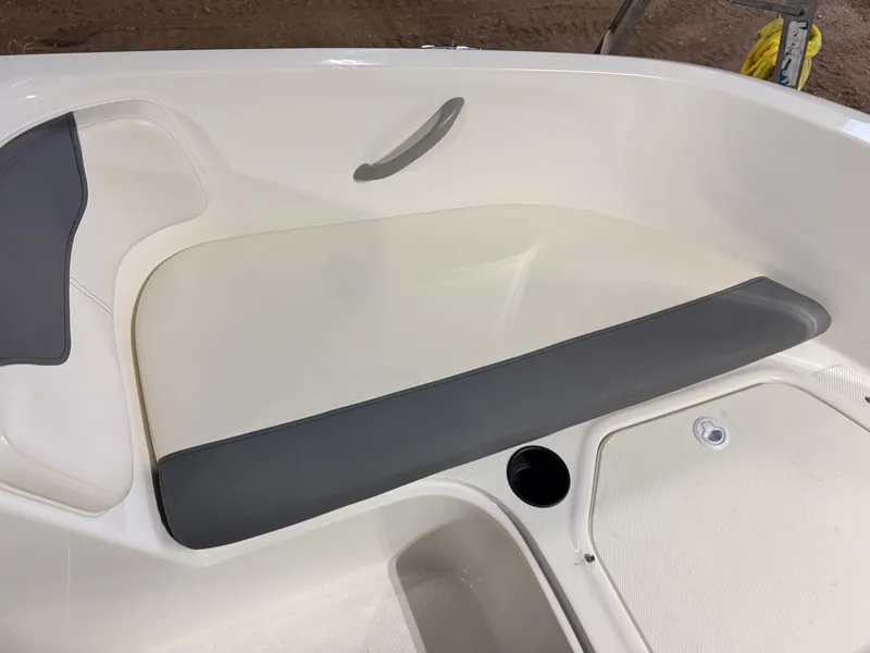 Slide: The Image of Interior of a 2018 Bayliner Element E18 boat. - 12