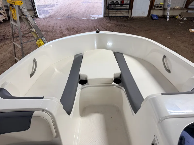 Slide: The Image of Interior of a 2018 Bayliner Element E18 boat. - 3