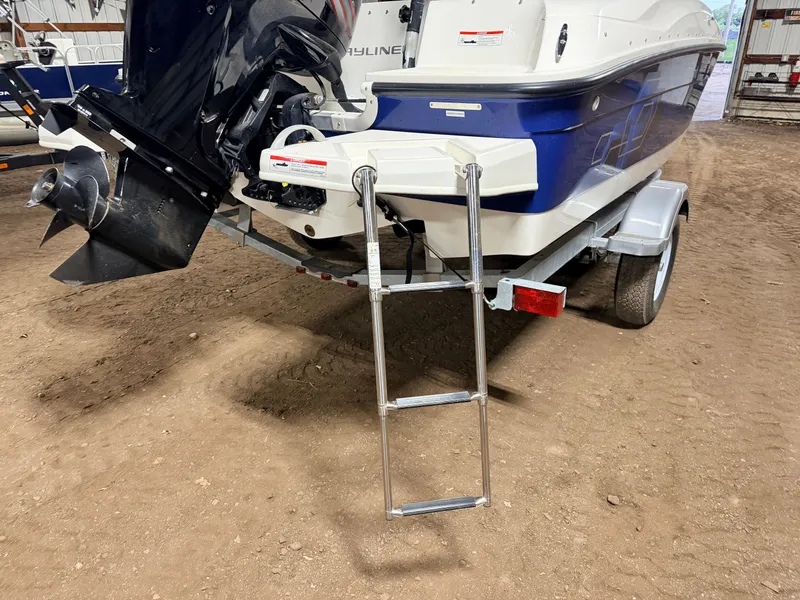 Slide: The Image of 2018 Bayliner Element E18 with 90HP Mercury 4Stroke engine, on trailer. - 31