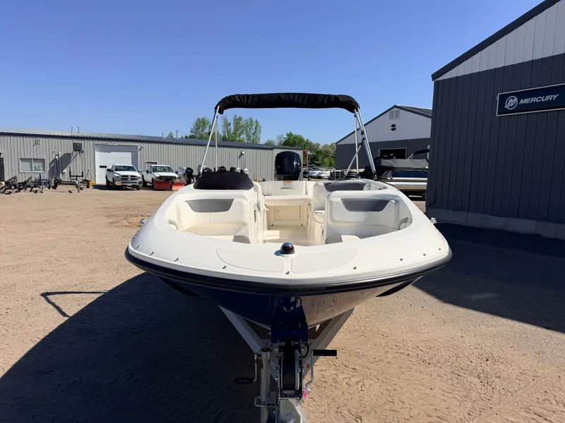 Slide: The Image of 2018 Bayliner Element E18 with 90HP Mercury 4Stroke outdoors. - 37