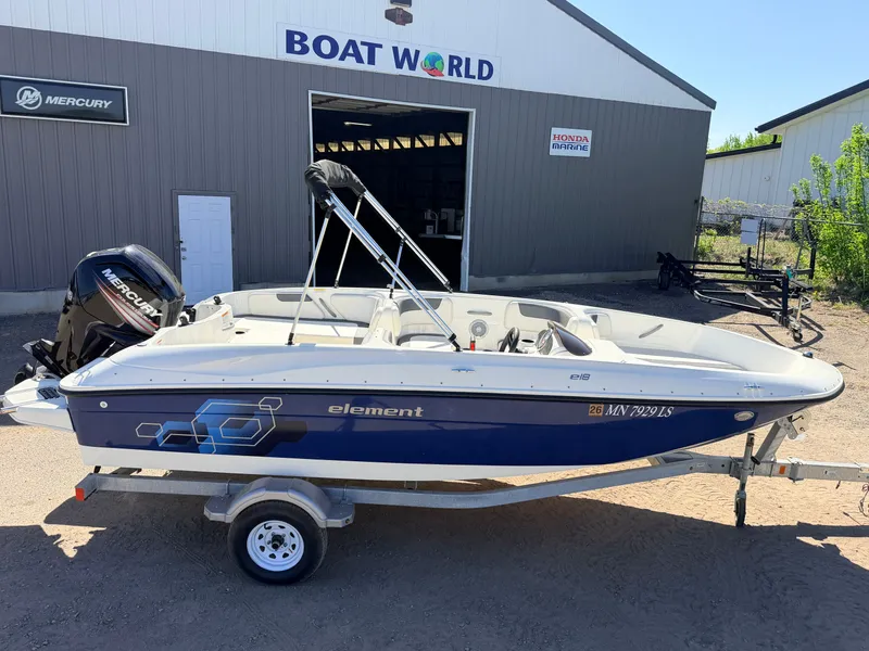 Slide: The Image of 2018 Bayliner Element E18 with 90HP Mercury 4Stroke at Boat World. - 4