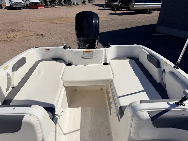 Slide: The Image of 2018 Bayliner Element E18 with 90HP Mercury 4Stroke engine, interior view. - 9