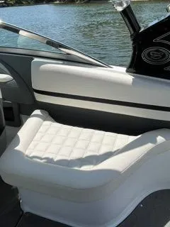 Slide: The Image of Interior of 2019 Cobalt R5 Surf with white seating. - 14