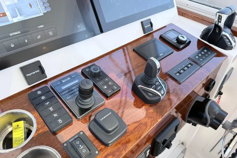 Slide: The Image of Control panel of 2025 NorthCoast 415 HT boat with advanced navigation systems. - 30