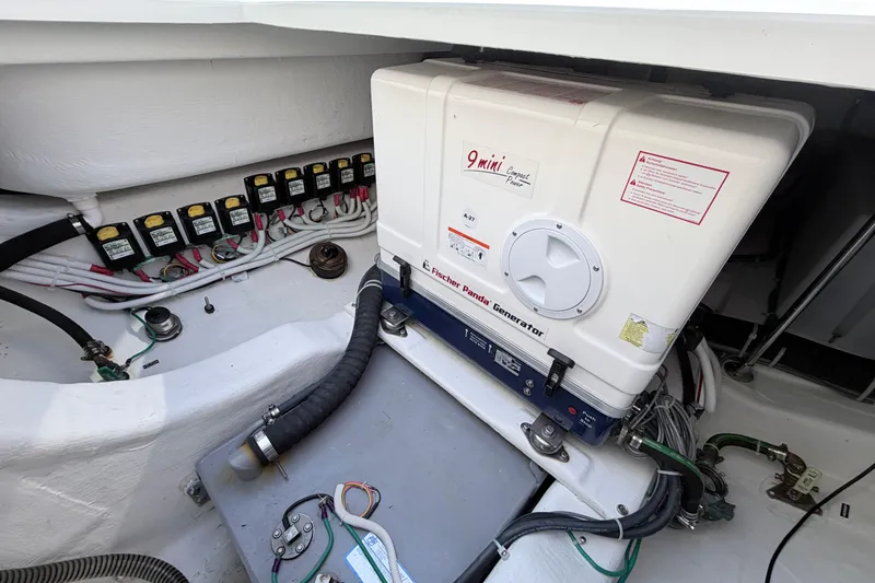 Slide: The Image of Engine compartment of 2025 NorthCoast 415 HT with Fischer Panda generator. - 8