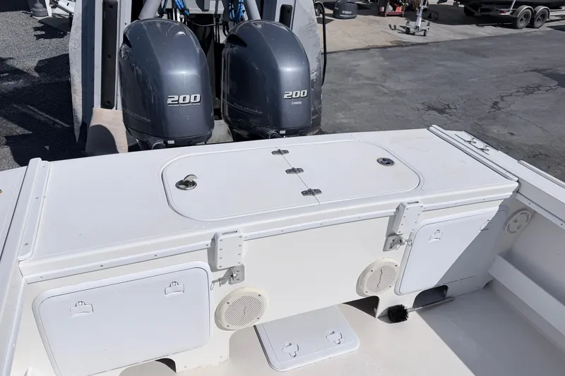 Slide: The Image of 2018 Steiger Craft 25 Chesapeake boat with dual 200 horsepower engines. - 5