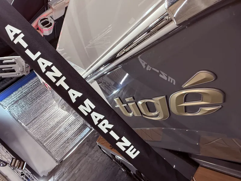 Slide: The Image of 2024 Tigé Ultré 23ZX boat in a workshop. - 17