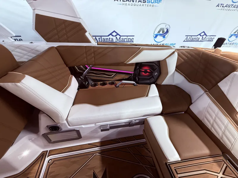 Slide: The Image of Interior of 2024 Tigé Ultré 23ZX with luxurious seating. - 32
