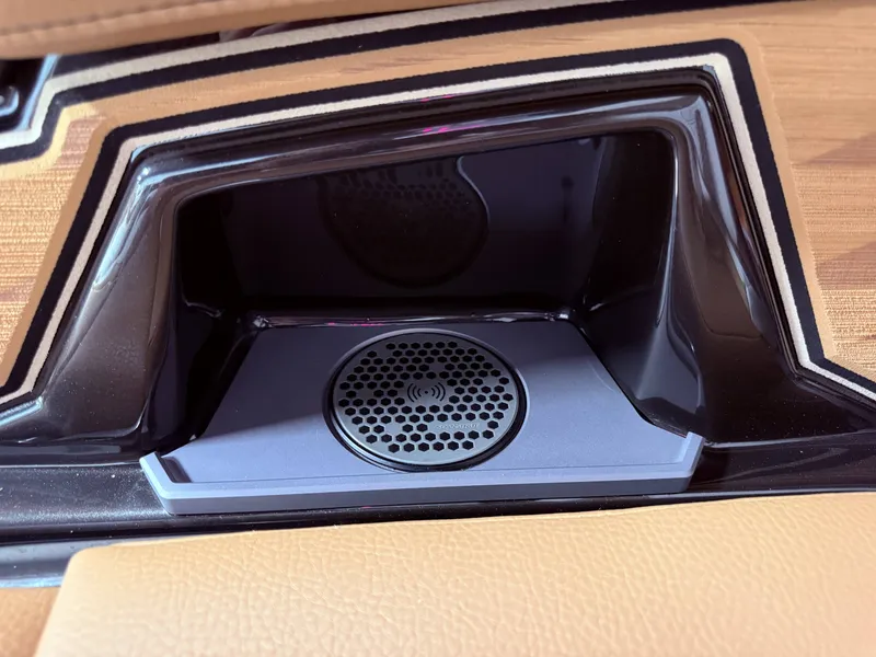 Slide: The Image of 2024 Tigé Ultré 23ZX speaker and dashboard detail view. - 35