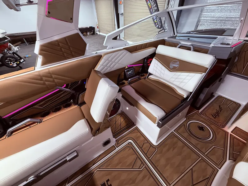 Slide: The Image of Interior of 2024 Tigé Ultré 23ZX featuring luxurious seating and modern design. - 36