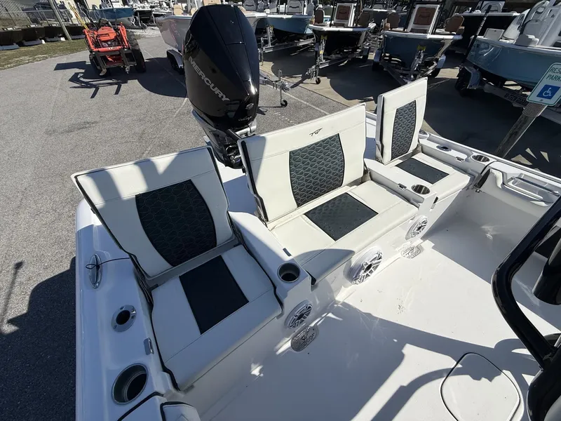 Slide: The Image of Interior of 2026 Tidewater 2500 Carolina Bay with luxurious seating. - 14