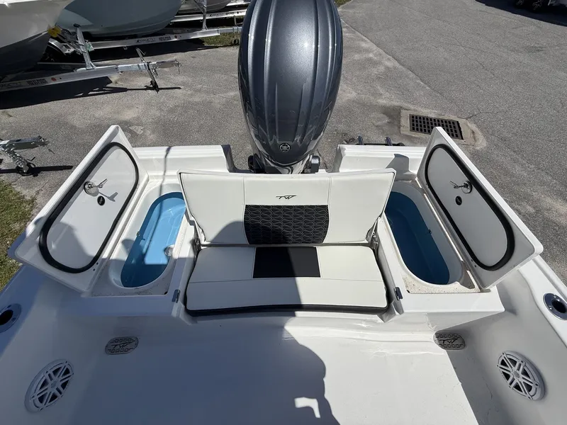 Slide: The Image of 2026 Tidewater 2210 Carolina Bay boat with storage and seating. - 13