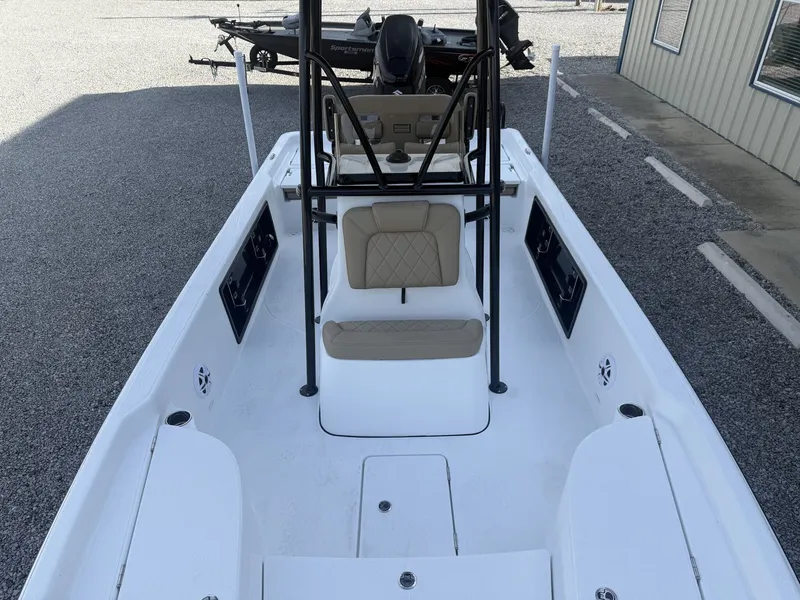 Slide: The Image of Interior view of Blazer Purebay 2026 boat with seating area. - 3